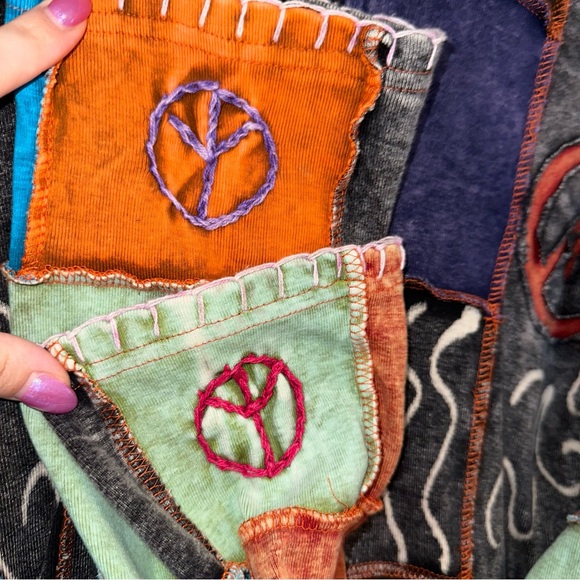 Shop Therapy- Hippie Patchwork Full Zip-up Hoodie - Picture 7 of 10